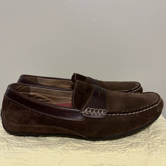 Florsheim Other - Florsheim Driver Brown Leather Suede Loafers with Rubber Sole Size 8M